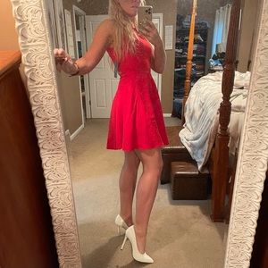 Lulu’s Red Skater Fit & Flare dress